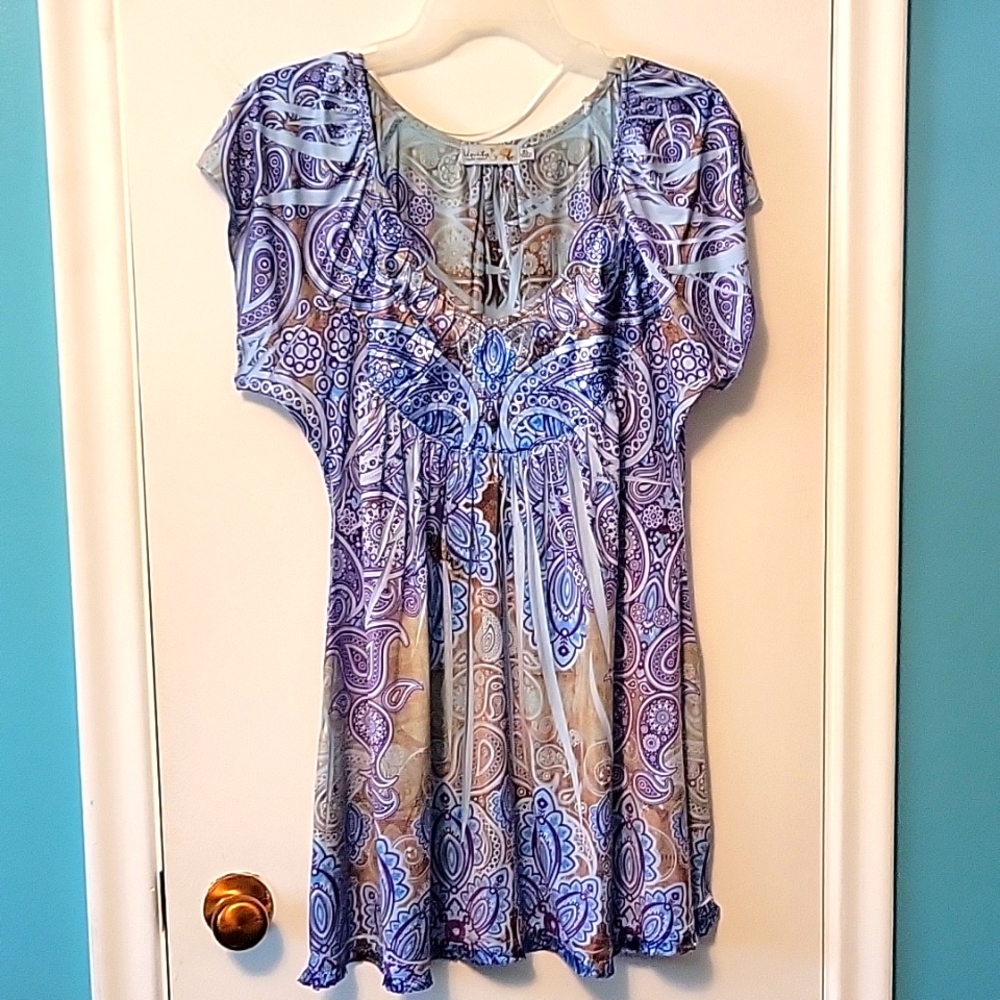 Pretty paisley baby doll top